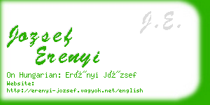 jozsef erenyi business card